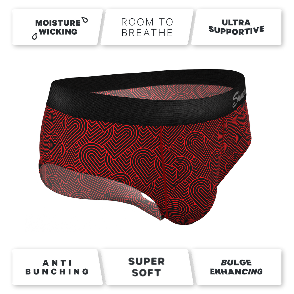 The Cherub | Geometric Hearts Ball Hammock® Pouch Underwear Briefs - Shinesty