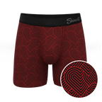 The Cherub | Geometric Hearts Ball Hammock® Pouch Underwear With Fly - Shinesty