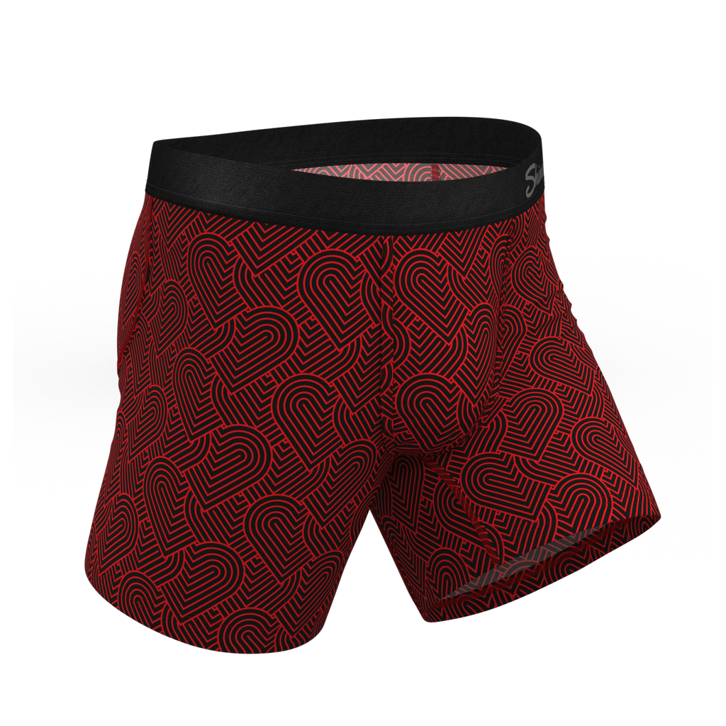 The Cherub | Geometric Hearts Ball Hammock® Pouch Underwear - Shinesty