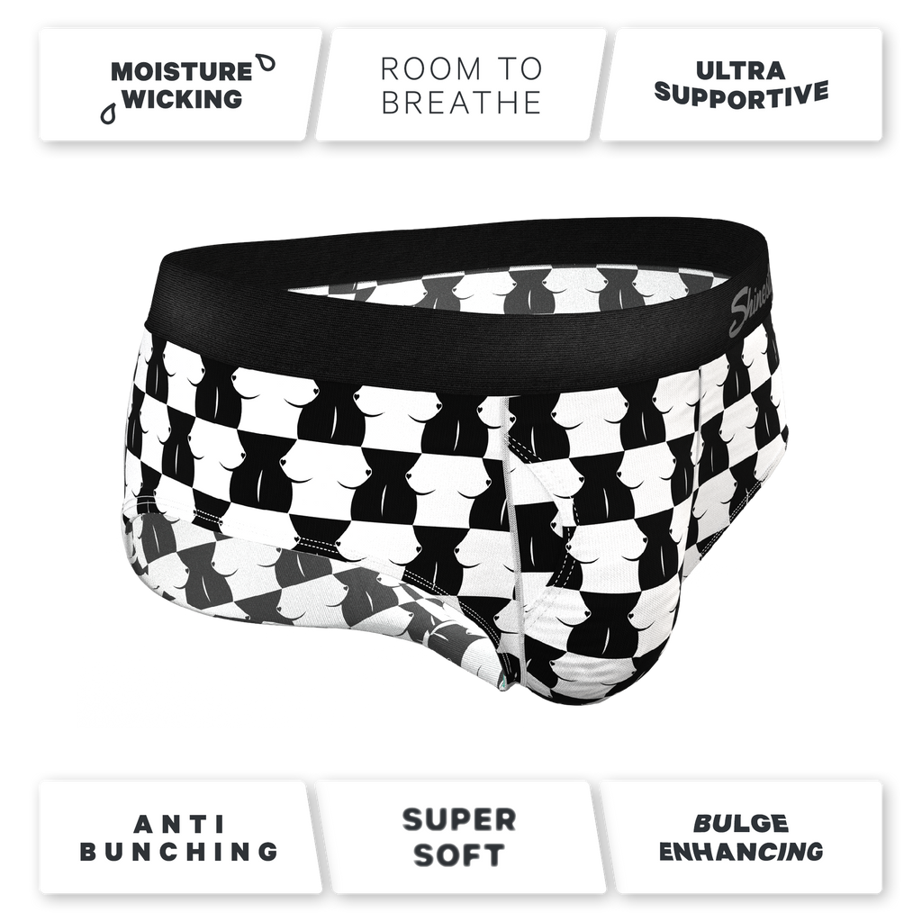 The Chest Mate | Checkered Ball Hammock® Pouch Underwear Briefs - Shinesty