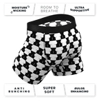 The Chest Mate | Checkered Ball Hammock® Pouch Underwear With Fly - Shinesty