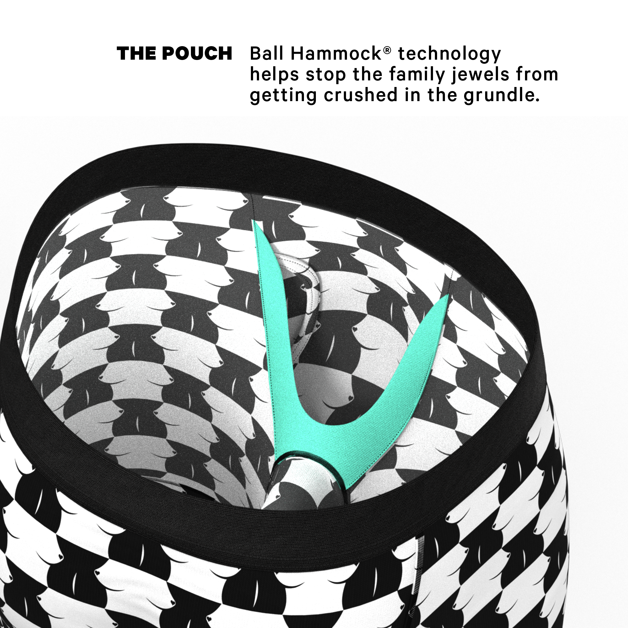 The Chest Mate | Checkered Ball Hammock® Boxer - Long Leg - Shinesty