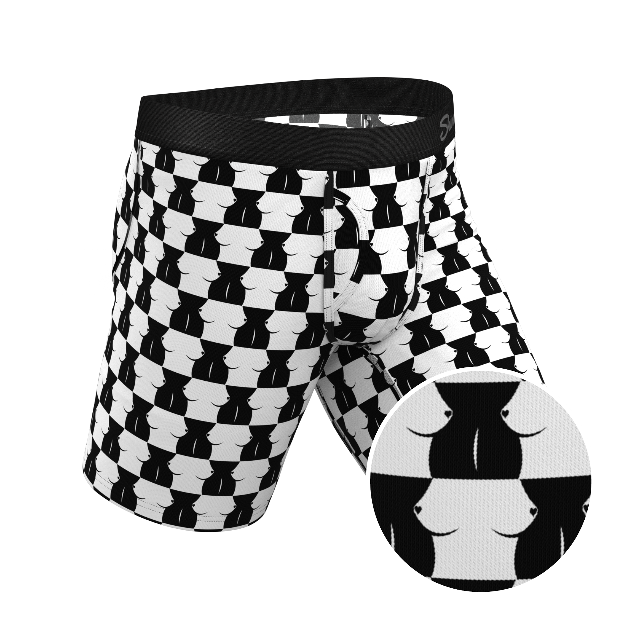 The Chest Mate | Checkered Ball Hammock® Boxer - Long Leg - Shinesty
