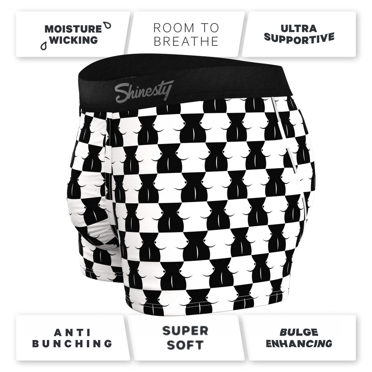 The Chest Mate | Checkered Ball Hammock® Pouch Trunks Underwear - Shinesty