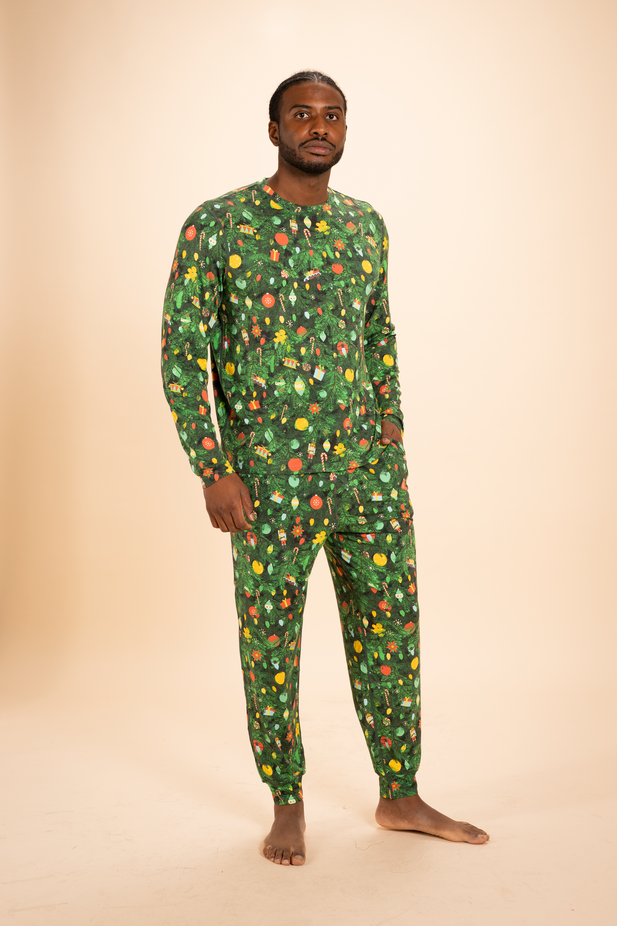 The Christmas Tree Camo | Christmas Tree SleepDeep™ Men’s Pajama Joggers - Shinesty