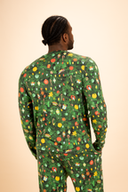 The Christmas Tree Camo | Christmas Tree SleepDeep™ Men’s Long Sleeve Pajama Shirt - Shinesty