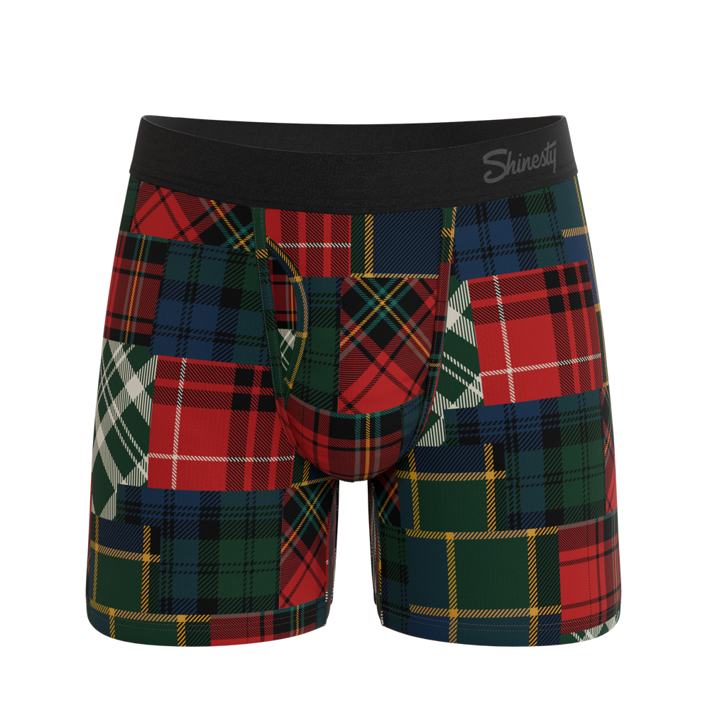 The Clash Of The Tartans | Tartan Patchwork Ball Hammock® Pouch Underwear With Fly - Shinesty