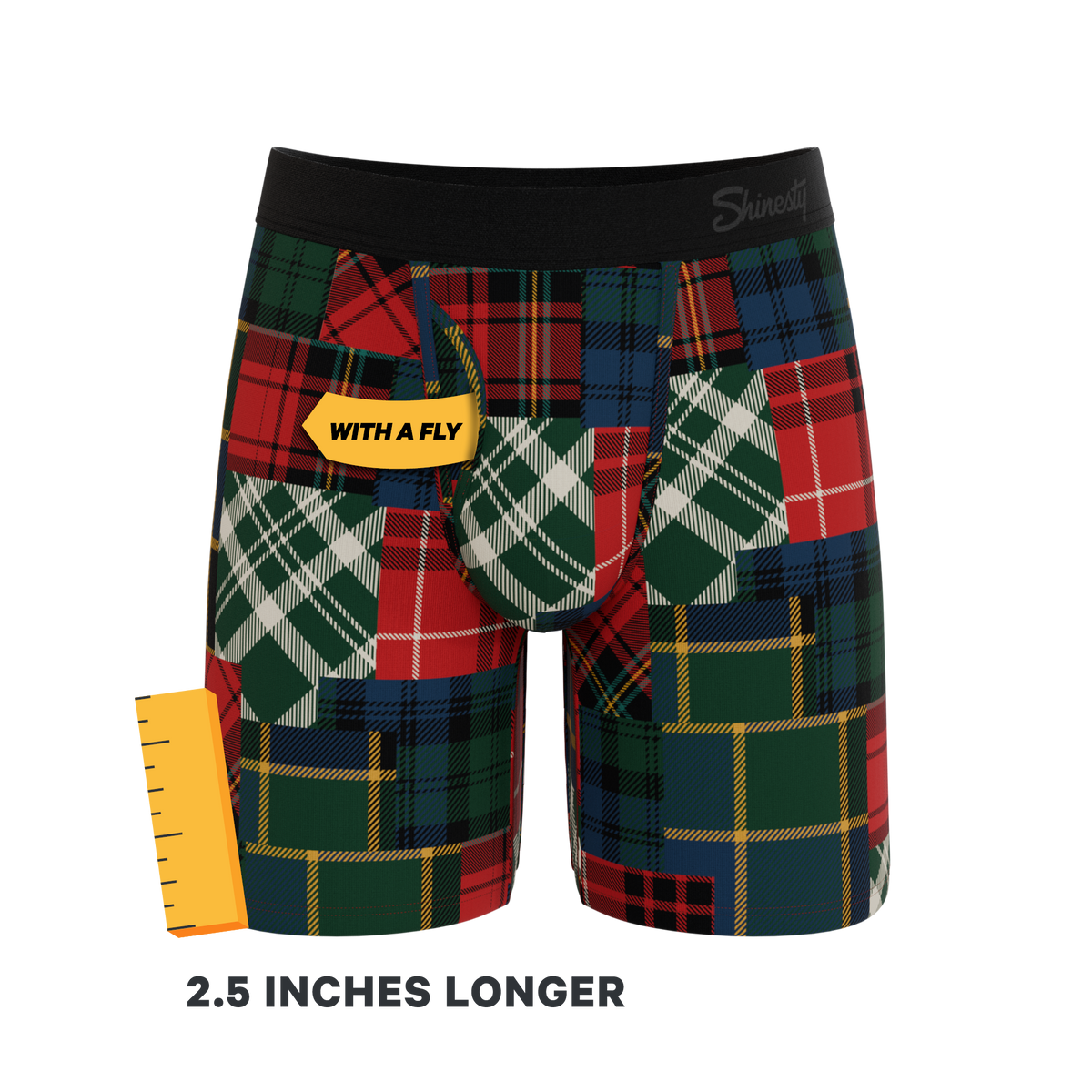 The Clash Of The Tartans | Tartan Patchwork Ball Hammock® Boxer - Long Leg - Shinesty