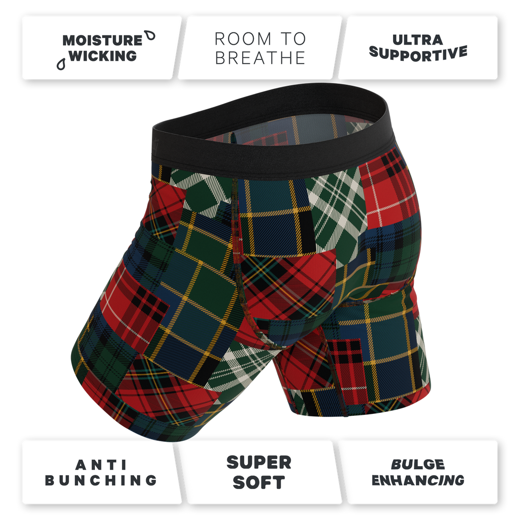 The Clash Of The Tartans | Tartan Patchwork Ball Hammock® Boxer - Long Leg - Shinesty