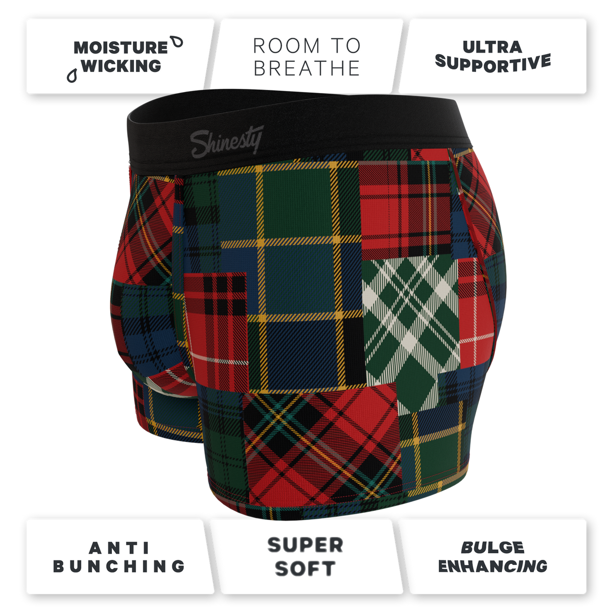 The Clash Of The Tartans | Tartan Patchwork Ball Hammock® Pouch Trunks Underwear - Shinesty
