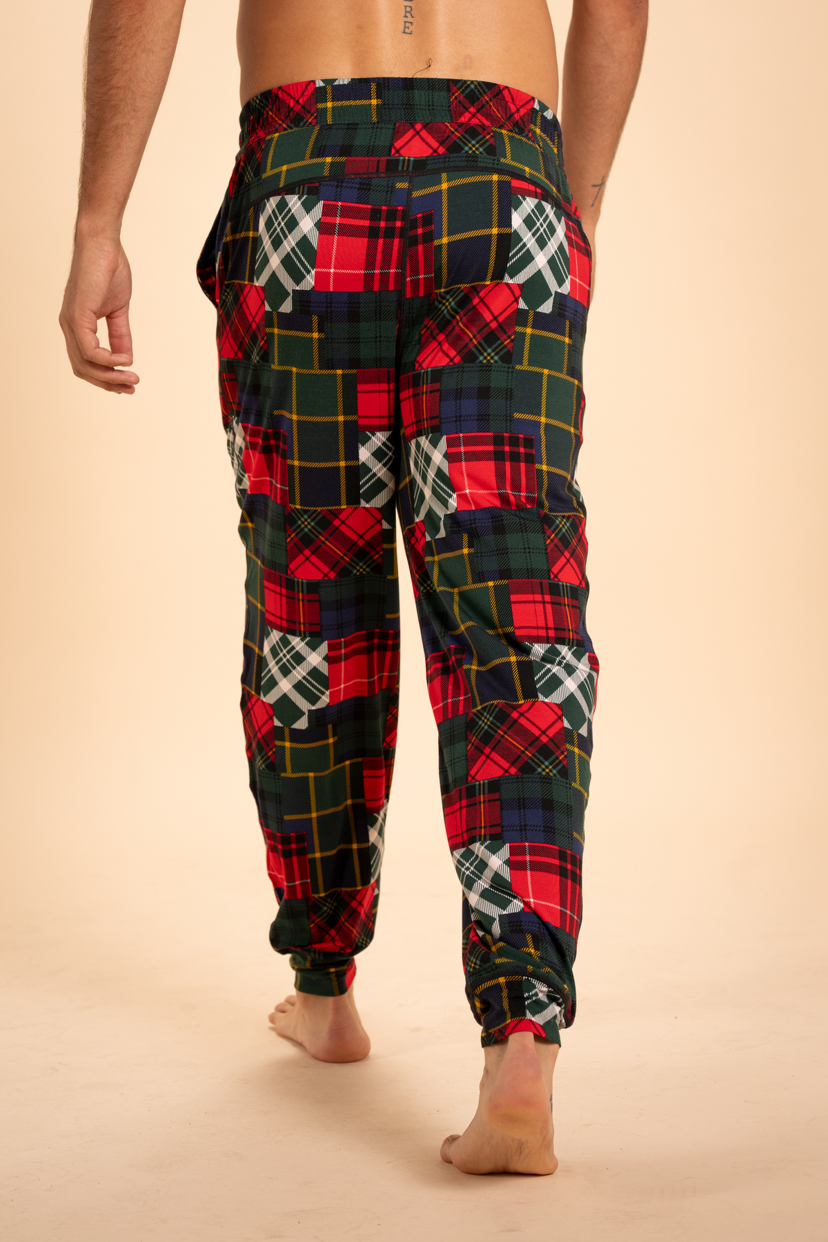 The Clash Of The Tartans | Tartan Patchwork SleepDeep™ Men’s Pajama Joggers - Shinesty