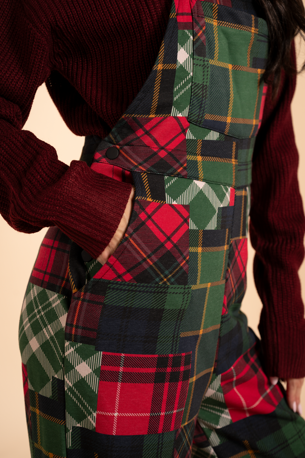 The Clash Of The Tartans | Tartan Patchwork Plaid Women's Wide Leg Pajamarall - Shinesty