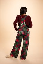 The Clash Of The Tartans | Tartan Patchwork Plaid Women's Wide Leg Pajamarall - Shinesty