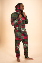 The Clash Of The Tartans | Tartan Patchwork Sexy Terry™ Men's Lounge Onesie - Shinesty