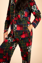 The Clash Of The Tartans | Tartan Patchwork SleepDeep™ Women’s Long Sleeve Pajama Set - Shinesty