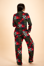 The Clash Of The Tartans | Tartan Patchwork SleepDeep™ Women’s Long Sleeve Pajama Set - Shinesty