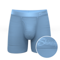 The Clear Skies | Light Blue Tonal Ball Hammock® Pouch Underwear With Fly - Shinesty