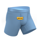 The Clear Skies | Light Blue Tonal Ball Hammock® Pouch Underwear With Fly - Shinesty
