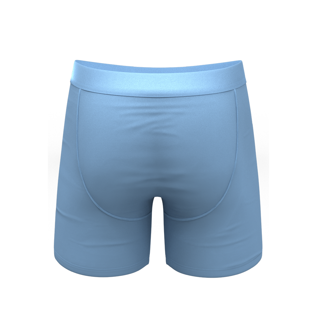 The Clear Skies | Light Blue Tonal Ball Hammock® Pouch Underwear With Fly - Shinesty