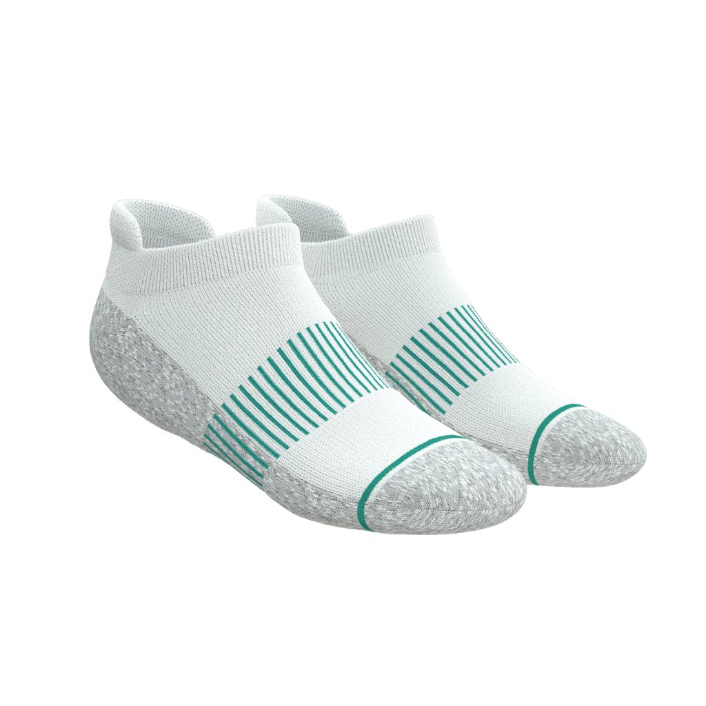 The Cloud 9 | White Stay Weird Heel Hammock™ Ankle Socks - Shinesty
