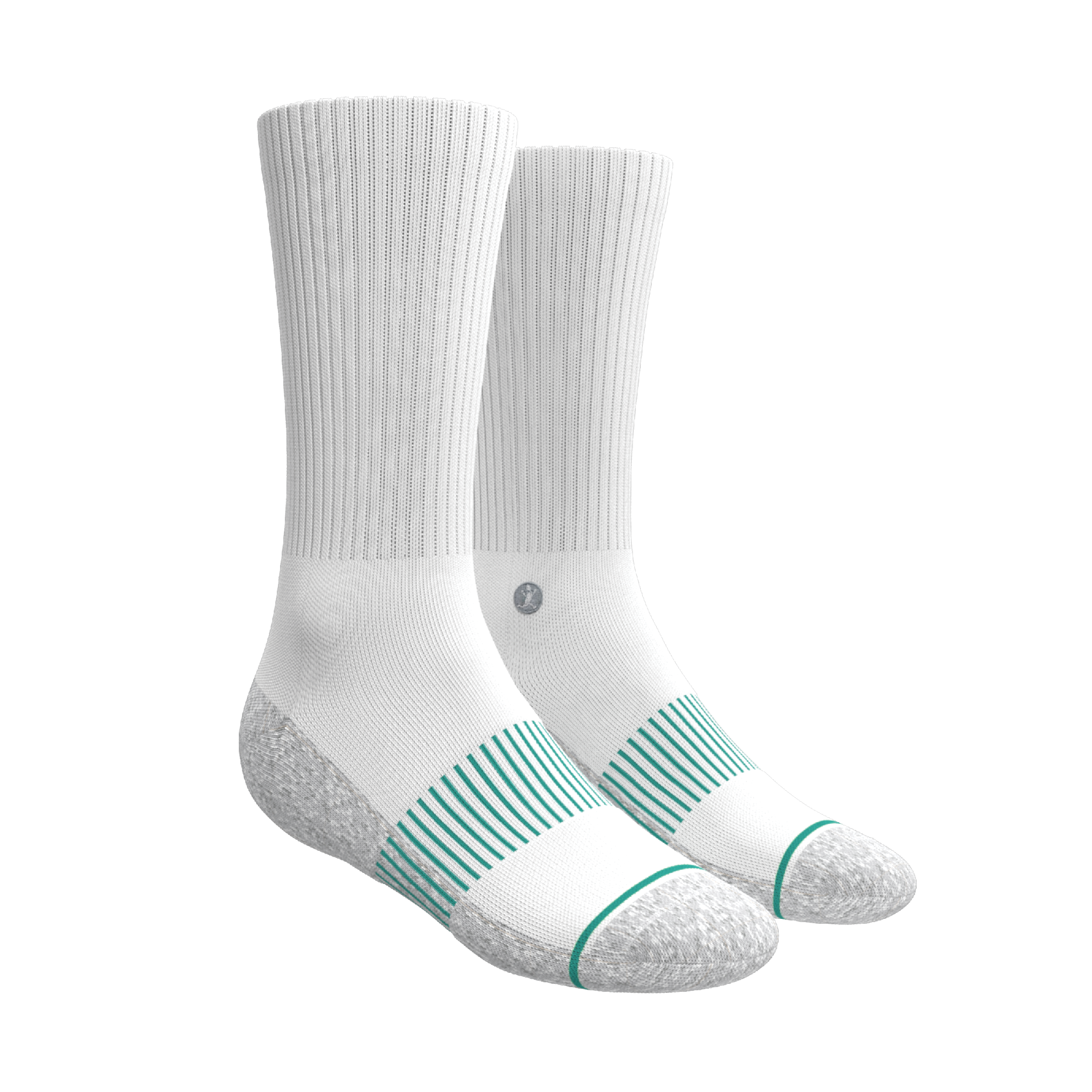 The Cloud 9 | White Stay Weird Heel Hammock™ Crew Socks - Shinesty