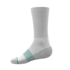 The Cloud 9 | White Stay Weird Heel Hammock™ Crew Socks - Shinesty