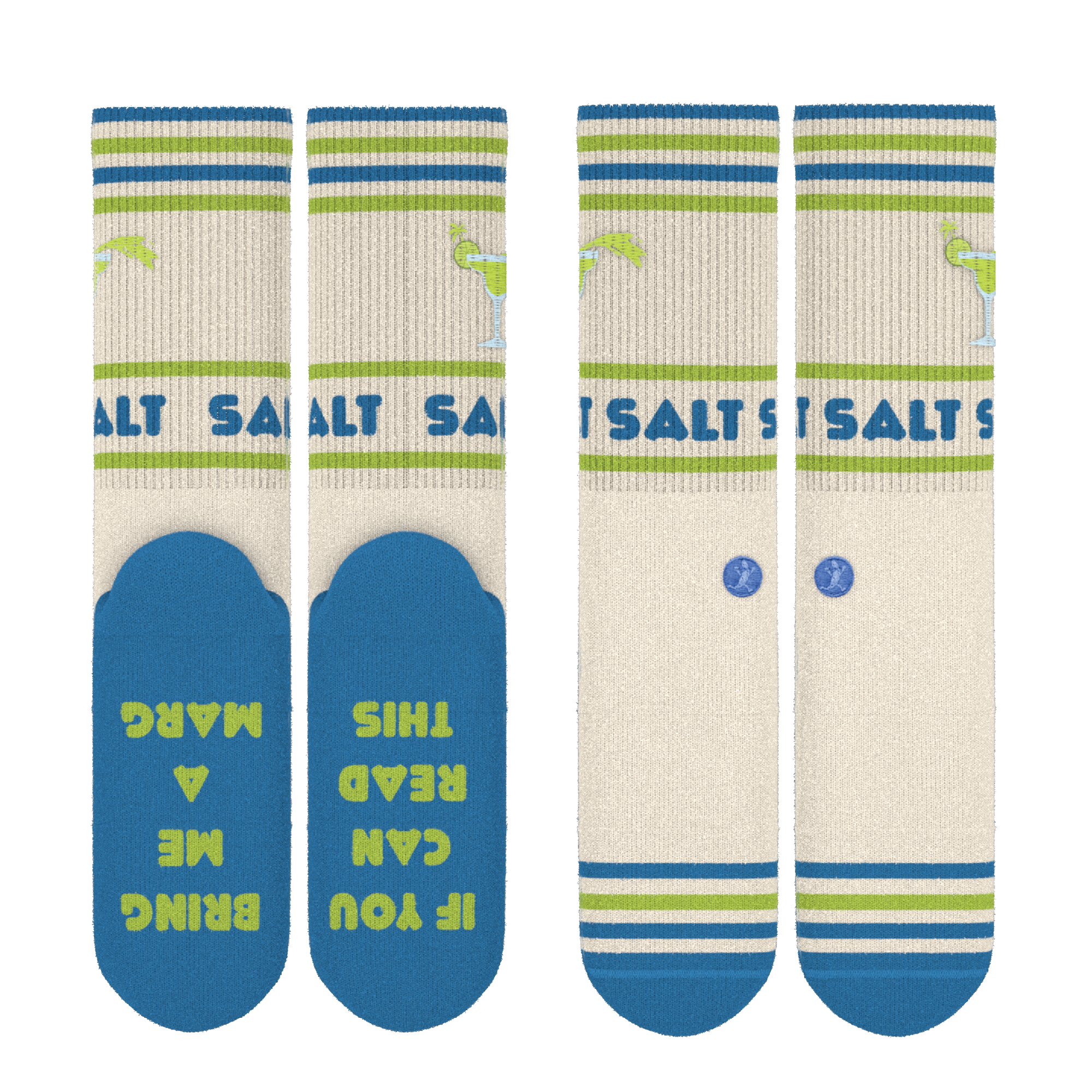 The Cocktail Hour | Shinesty x Margaritaville® Heel Hammock™ Crew Socks - Shinesty