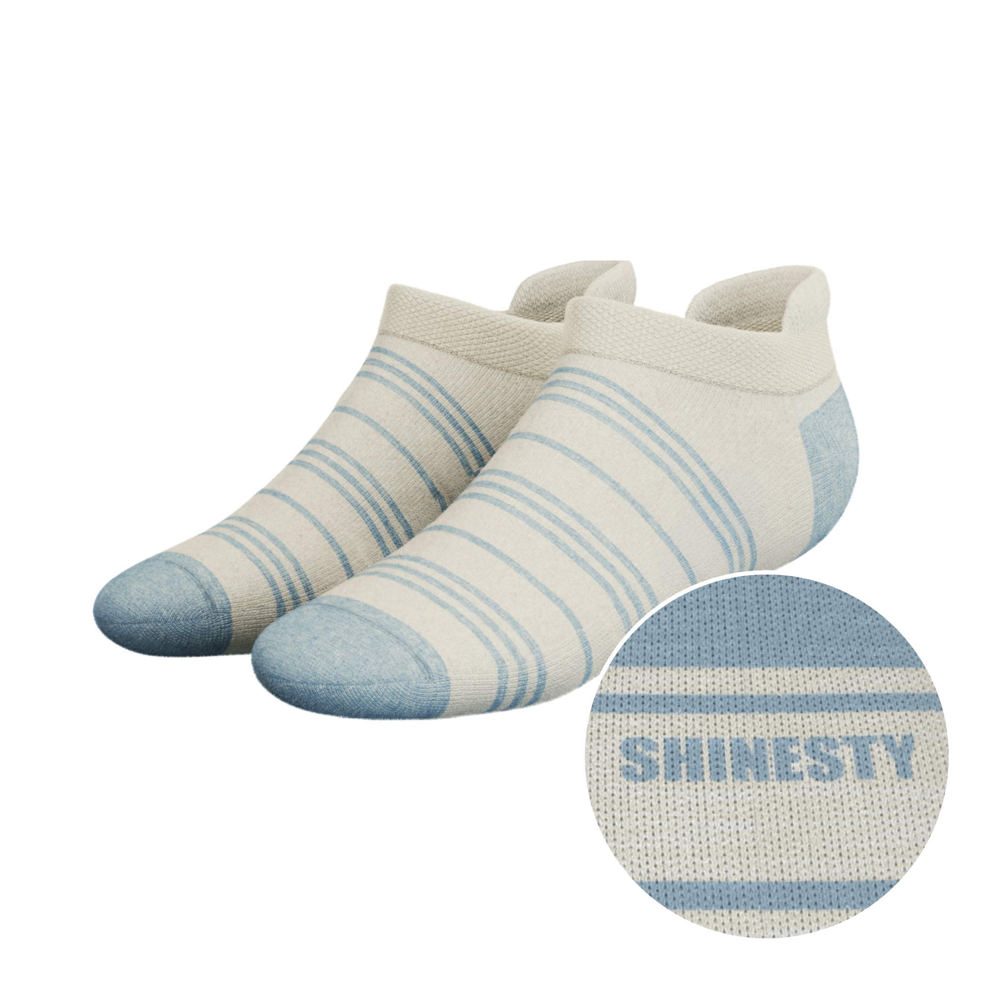 The College Ruled | Stripe Heel Hammock™ Ankle Socks - Shinesty