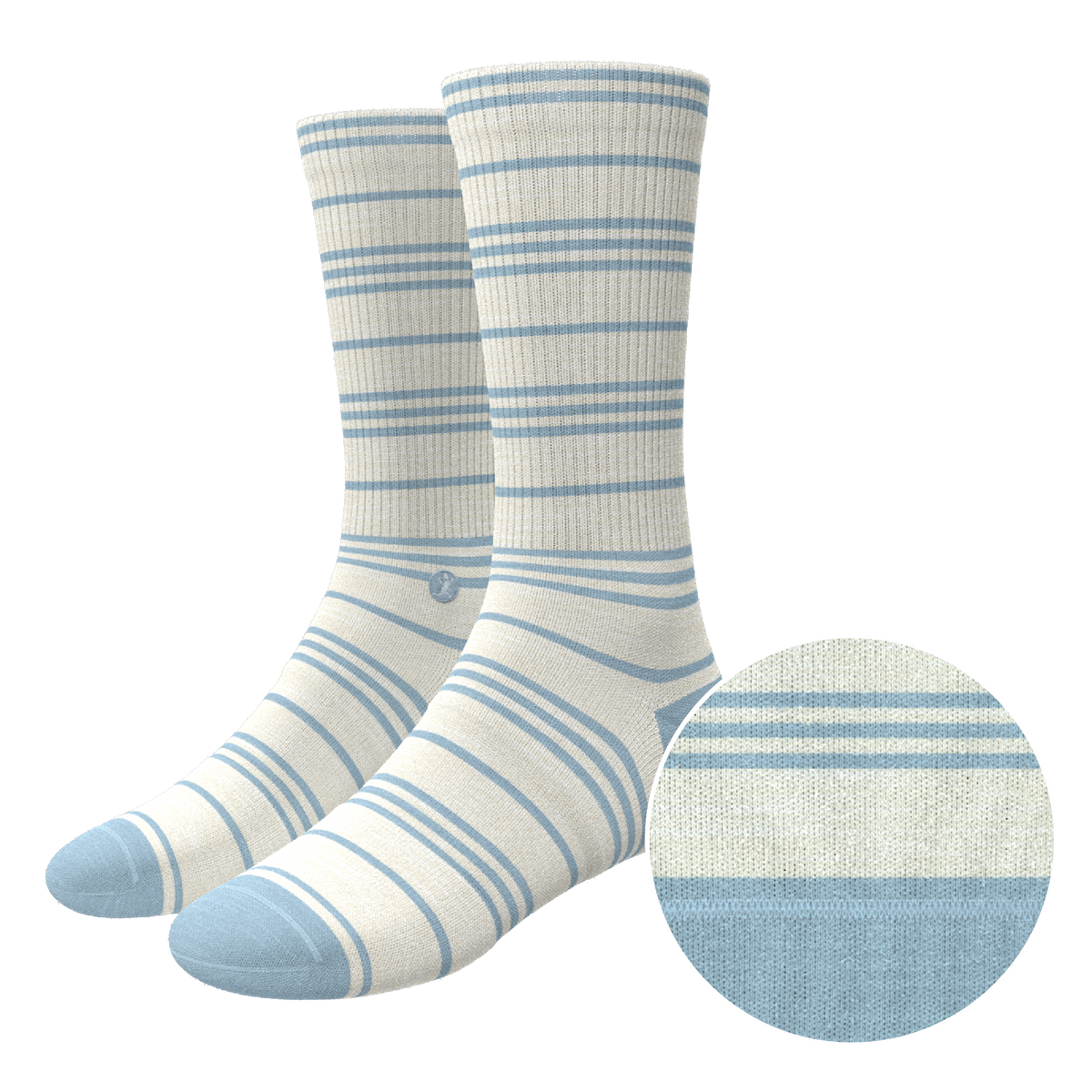 The College Ruled | Stripe Heel Hammock™ Crew Socks - Shinesty