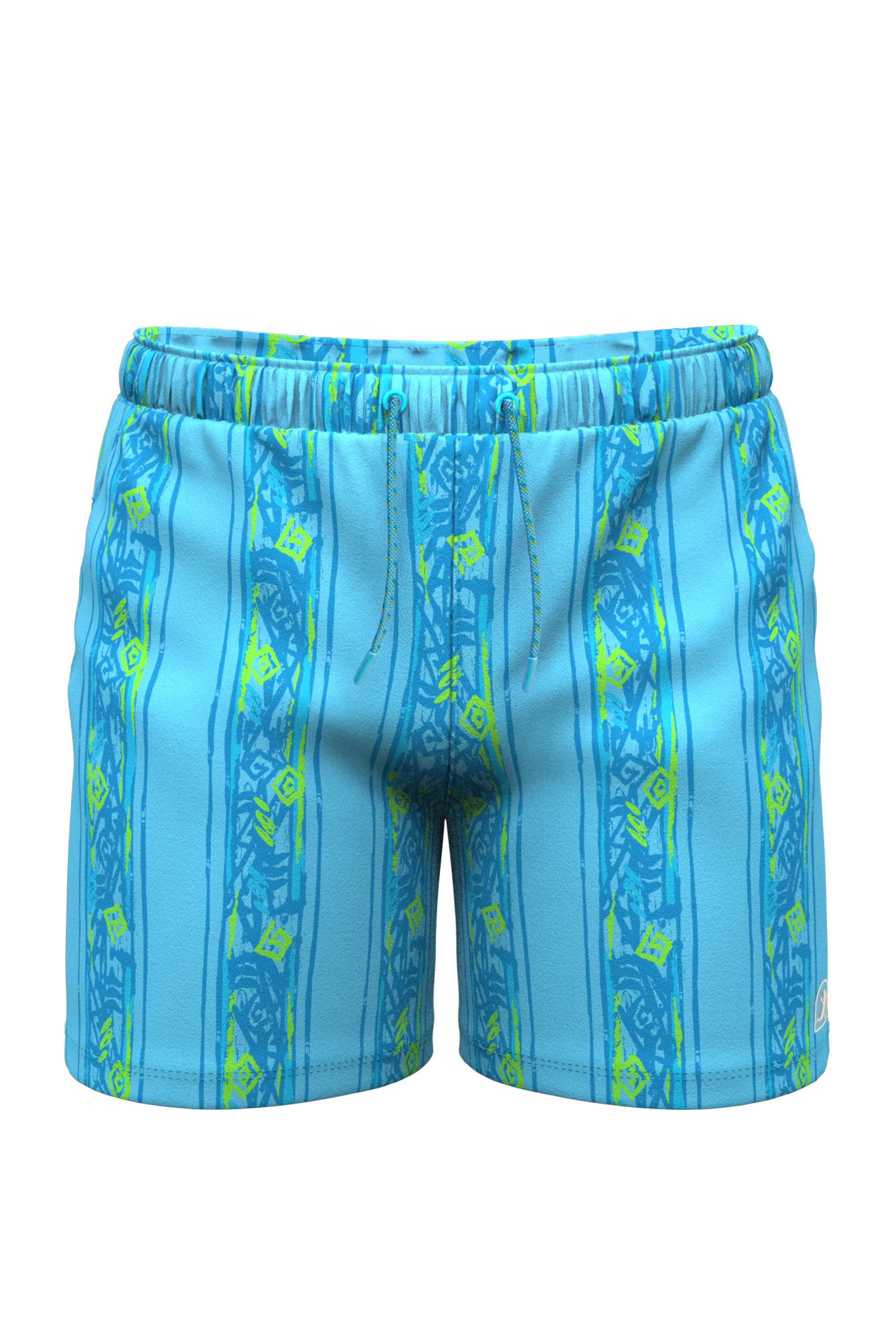 The Conch Shell | Light Blue Retro Ball Hammock® Pouch 8" Swim Trunks - Shinesty