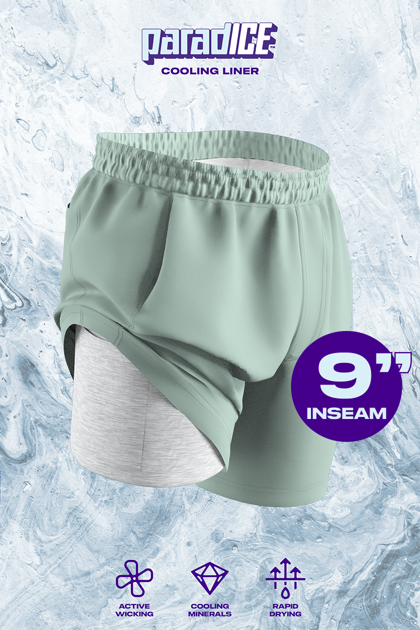 The Concrete Jungle | Sage Ball Hammock® 9 Inch Athletic Shorts - Shinesty