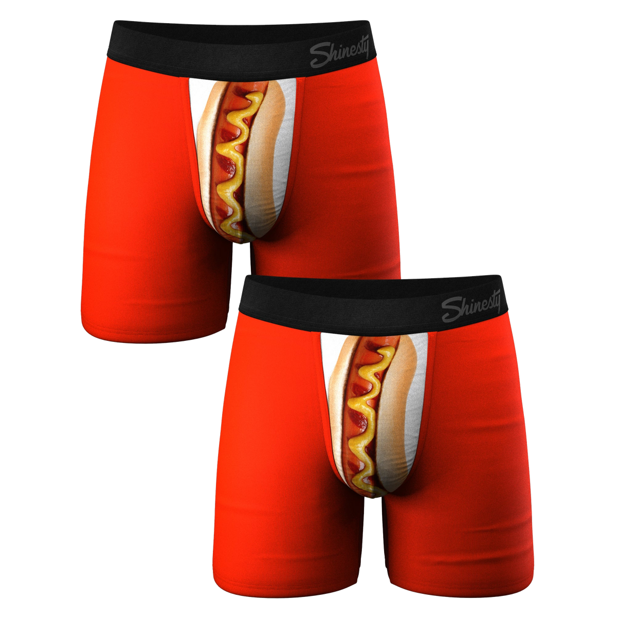 The Coney Islands | Hot Dog Ball Hammock® Boxer Couples Matching Underwear 2 Pack - Shinesty