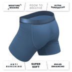 The Cool Cobalt | Slate Blue Ball Hammock® Pouch Underwear With Fly - Shinesty