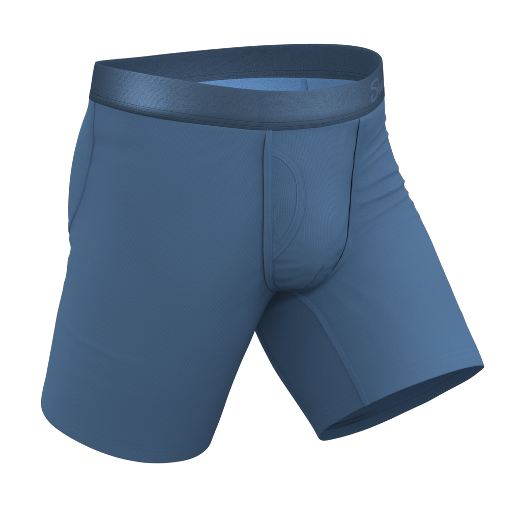 The Cool Cobalt | Slate Blue Ball Hammock® Boxer - Long Leg - Shinesty
