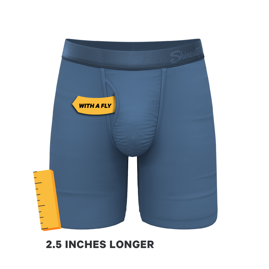 The Cool Cobalt | Slate Blue Ball Hammock® Boxer - Long Leg - Shinesty
