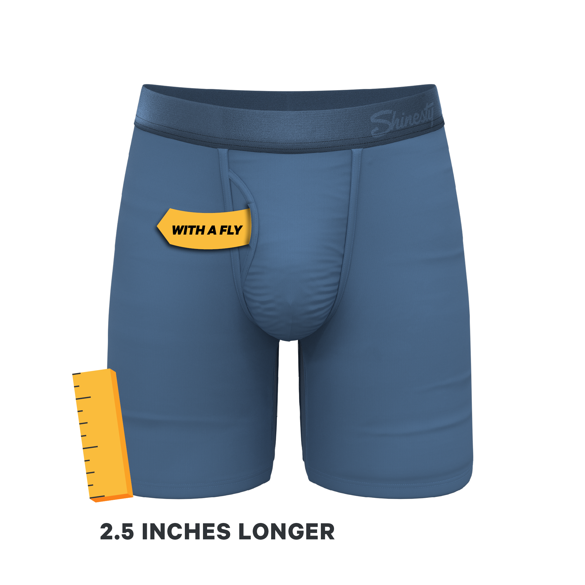 The Cool Cobalt | Slate Blue Ball Hammock® Boxer - Long Leg - Shinesty