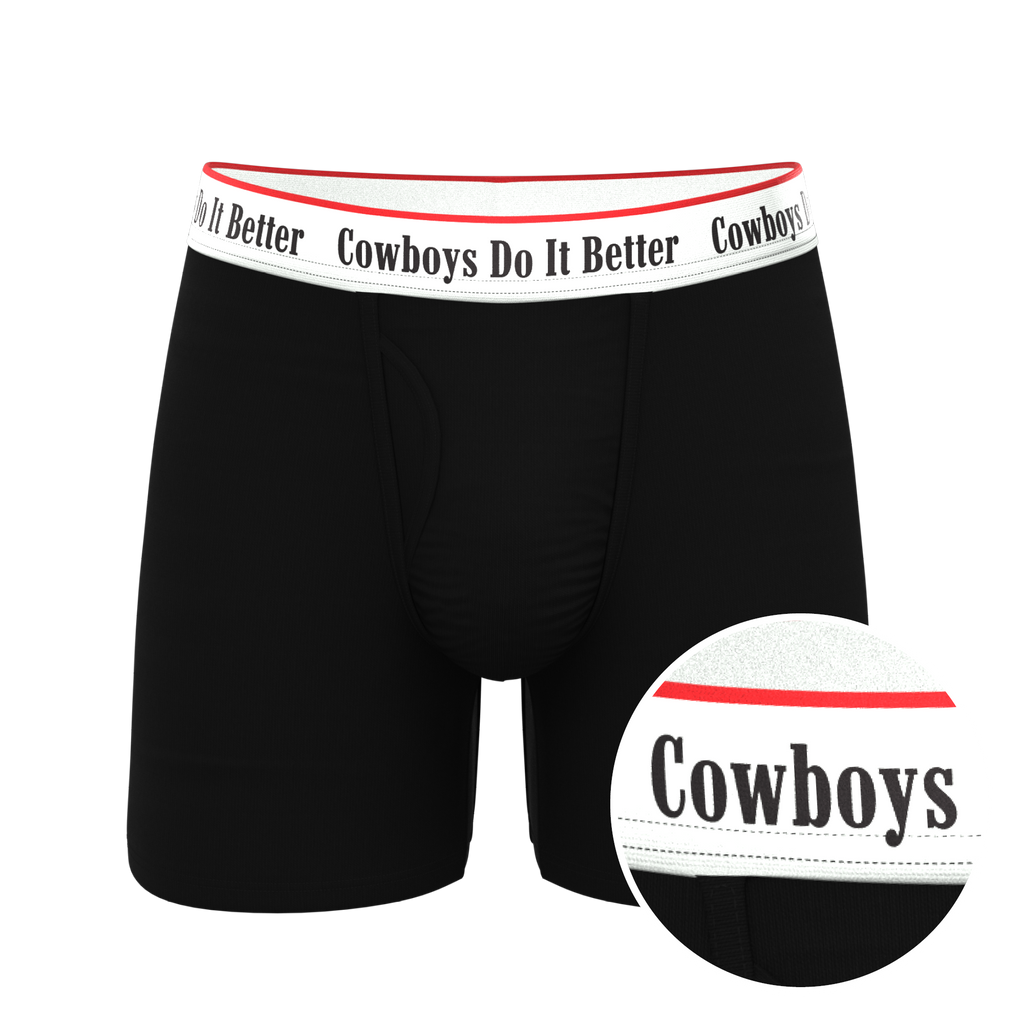 The Cowboys Do It Better | Black Shinesty x Diamond Cross Ranch Ball Hammock® Pouch Underwear With Fly - Shinesty