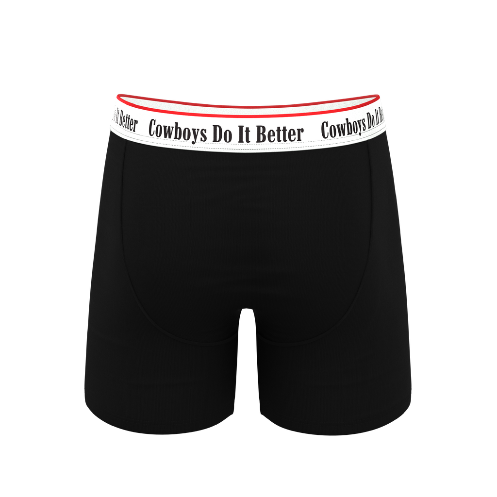 The Cowboys Do It Better | Black Shinesty x Diamond Cross Ranch Ball Hammock® Pouch Underwear With Fly - Shinesty