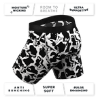 The Cowmasutra | Naughty Abstract Ball Hammock® Boxer - Long Leg - Shinesty
