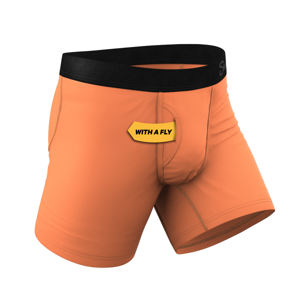 The Crossing Guard | Orange Ball Hammock® Pouch Underwear With Fly - Shinesty