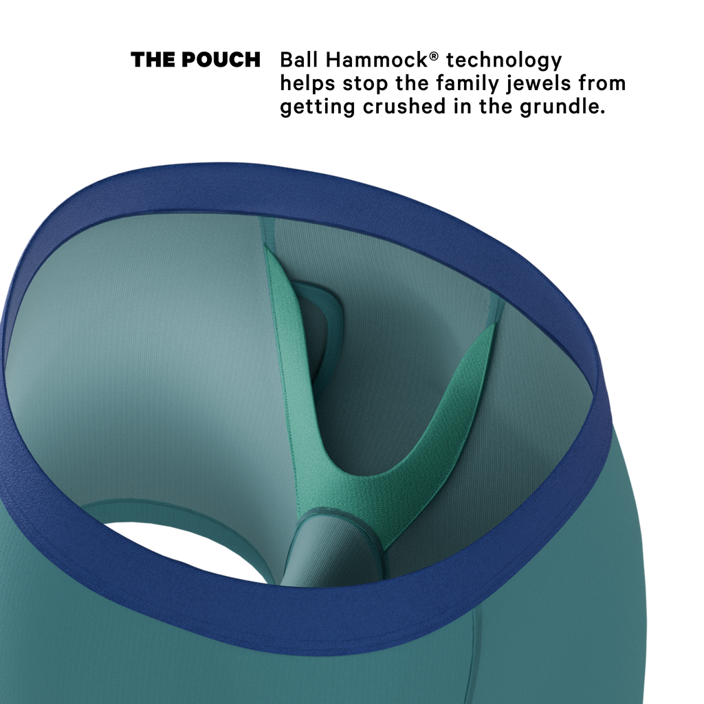 The Curacao | Teal Ball Hammock® Pouch Underwear With Fly - Shinesty