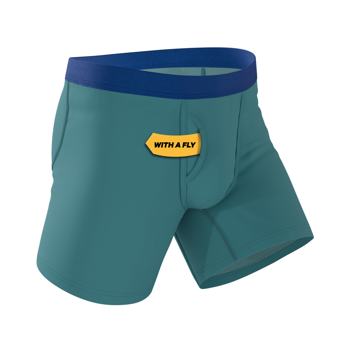 The Curacao | Teal Ball Hammock® Pouch Underwear With Fly - Shinesty