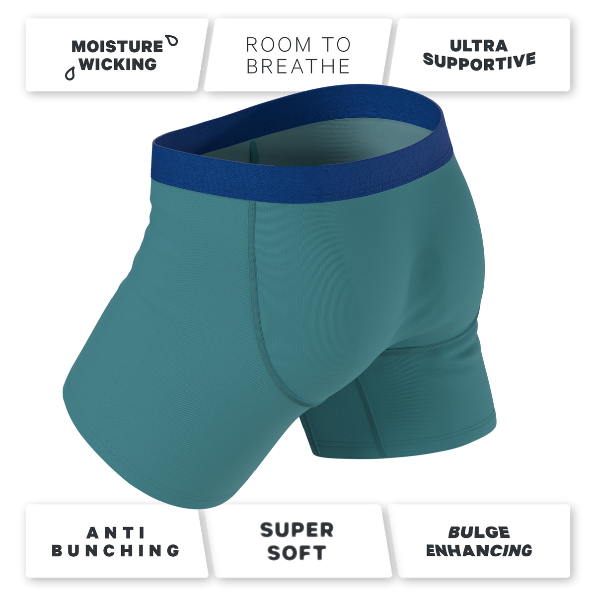 The Curacao | Teal Ball Hammock® Pouch Underwear - Shinesty
