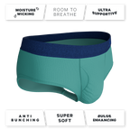 The Curacao | Teal Ball Hammock® Pouch Underwear Briefs - Shinesty