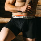 The Cowboys Do It Better | Black Shinesty x Diamond Cross Ranch Ball Hammock® Pouch Underwear With Fly - Shinesty