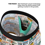 The DMV Catastrophe | License Plates Ball Hammock® Pouch Underwear With Fly - Shinesty