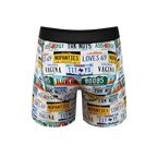 The DMV Catastrophe | License Plates Ball Hammock® Pouch Underwear - Shinesty