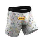 The Daily Detention | Doodle Ball Hammock® Pouch Underwear With Fly - Shinesty