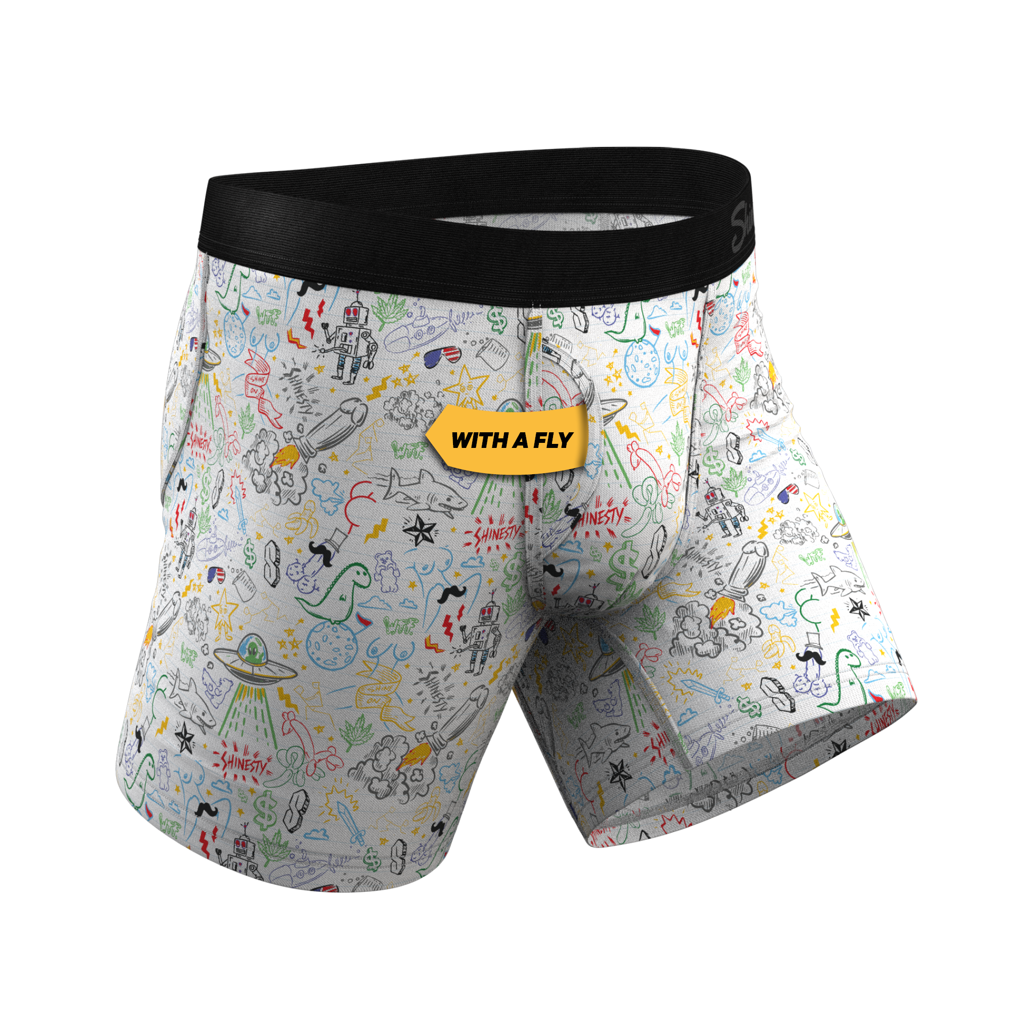 The Daily Detention | Doodle Ball Hammock® Pouch Underwear With Fly - Shinesty