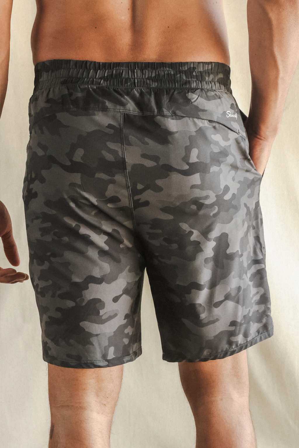 The Darkside | Black and Grey Camo Ball Hammock® 9 Inch Athletic Shorts - Shinesty